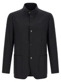 Black Cashmere Full-Length Jacket