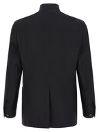 Black Cashmere Full-Length Jacket