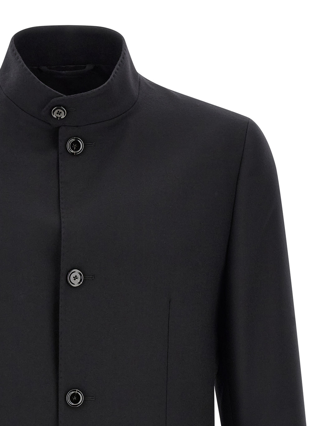 Black Cashmere Full-Length Jacket