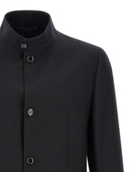 Black Cashmere Full-Length Jacket