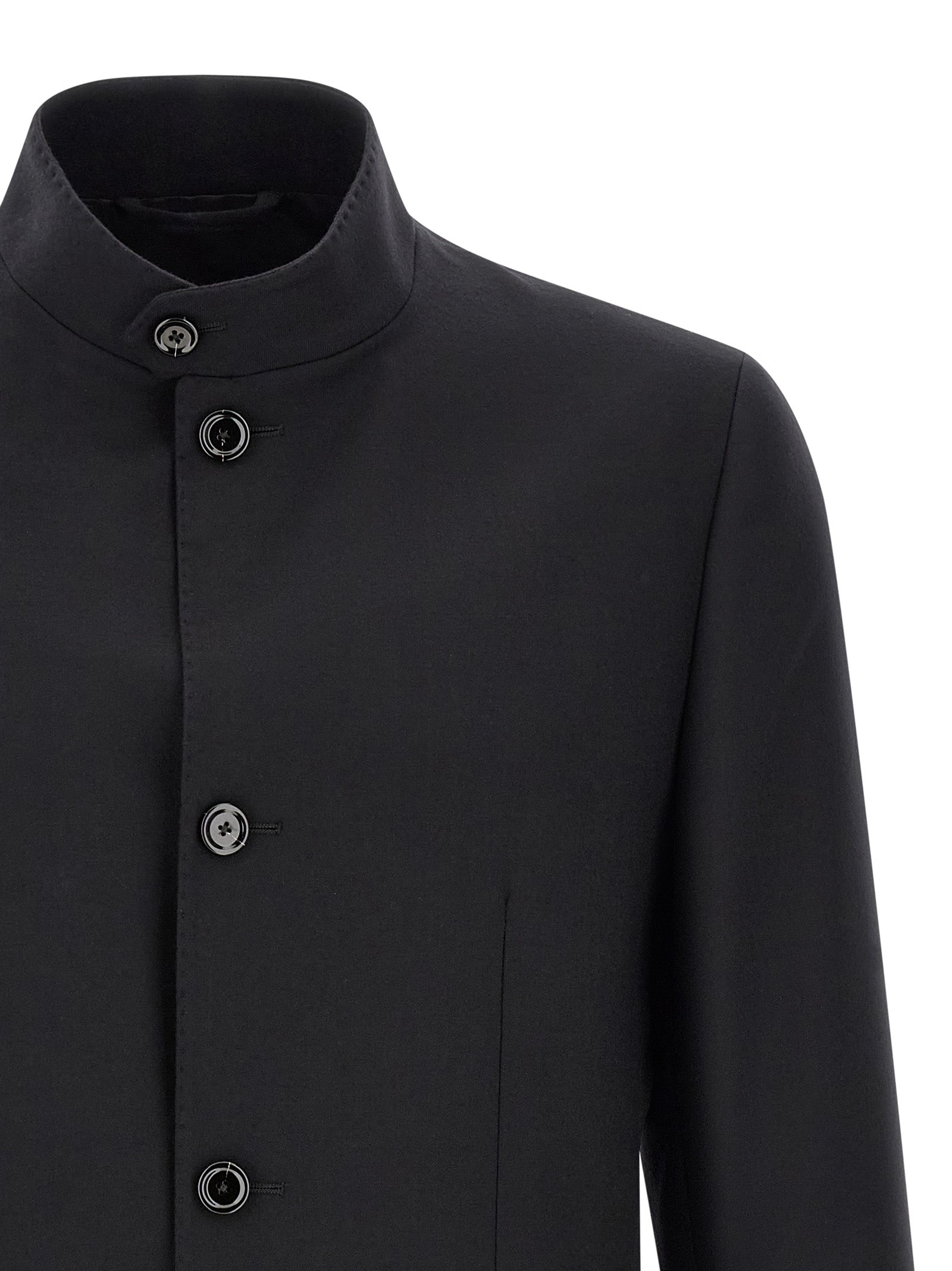 Black Cashmere Full-Length Jacket