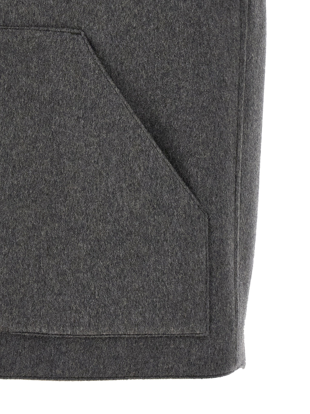 Gray Virgin Wool Sleeveless Jacket