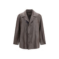 Black Wool Oves Aries Leather Jacket