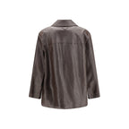 Black Wool Oves Aries Leather Jacket