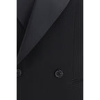 Black Wool Oves Aries Leather Jacket
