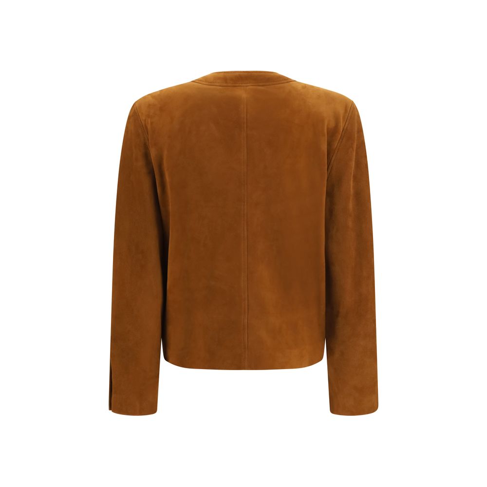 Brown Lamb Ovis Aries Aries Full-Length Jacket