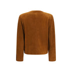 Brown Lamb Ovis Aries Aries Full-Length Jacket