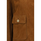 Brown Lamb Ovis Aries Aries Full-Length Jacket