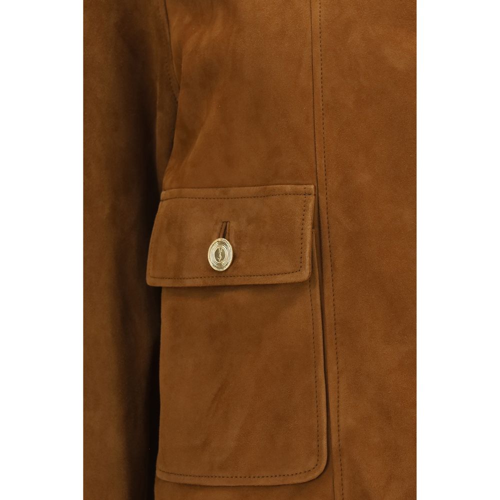 Brown Lamb Ovis Aries Aries Full-Length Jacket