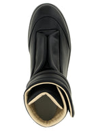 Black Calfskin Chunky Sneakers
