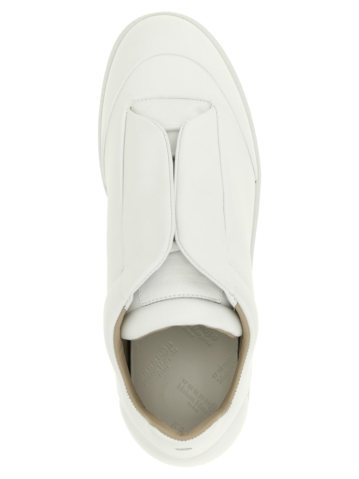 White Calfskin Low Top Sneakers