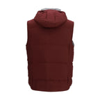 Bordeaux Polyester Sleeveless Jacket