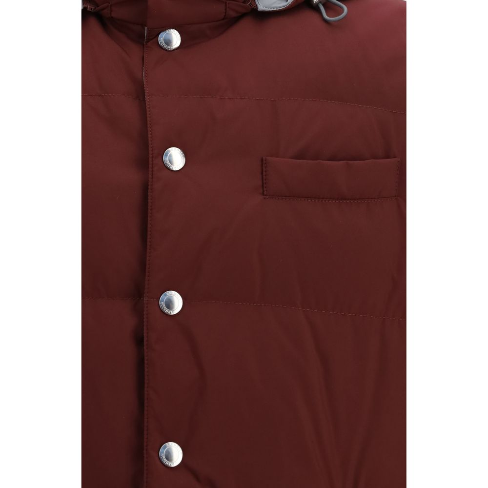 Bordeaux Polyester Sleeveless Jacket