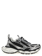 Black Polyethylene Athletic Sneakers