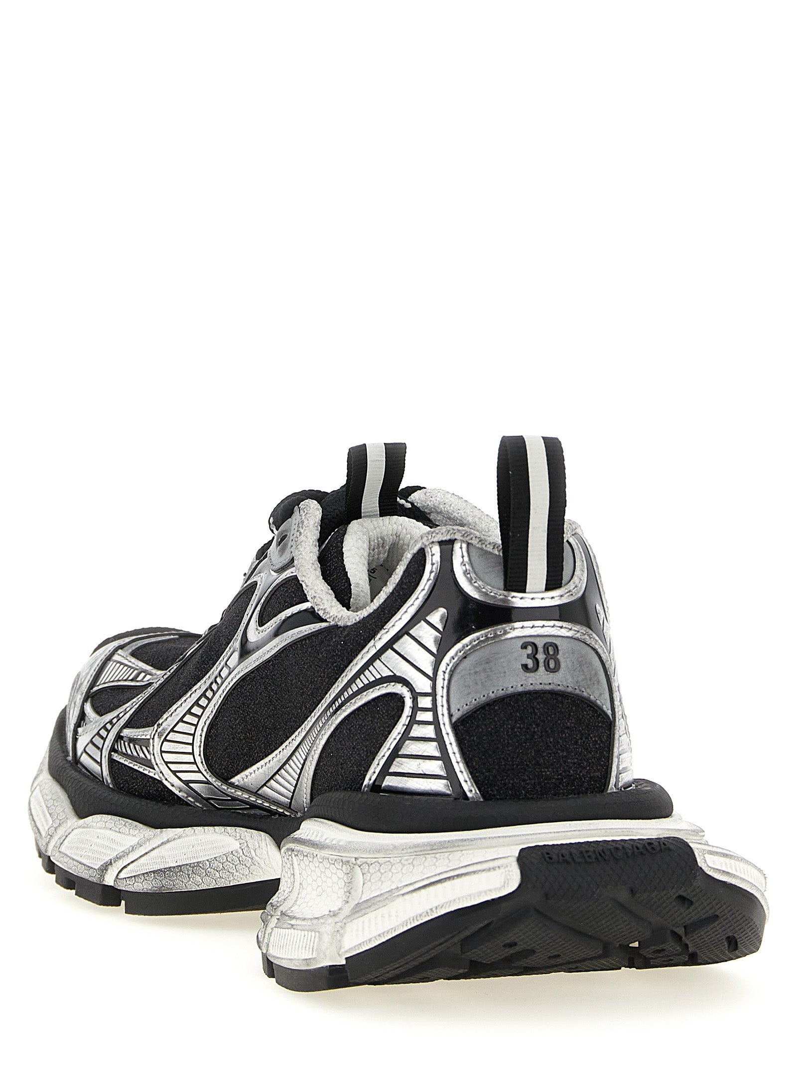 Black Polyethylene Athletic Sneakers