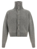 Gray Cashmere Cardigan