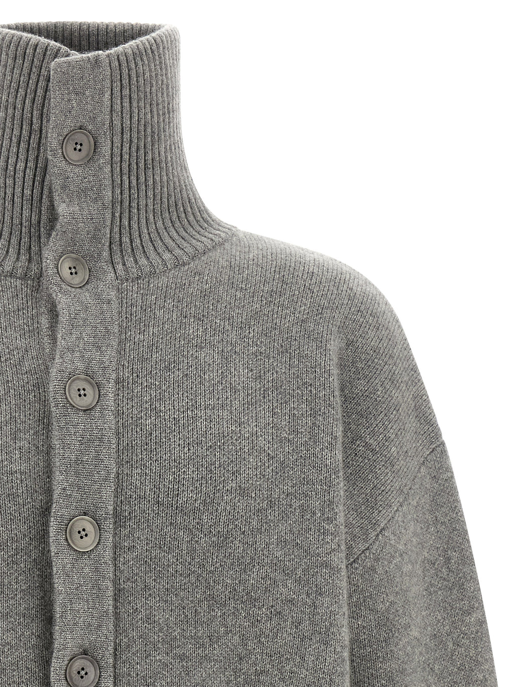 Gray Cashmere Cardigan
