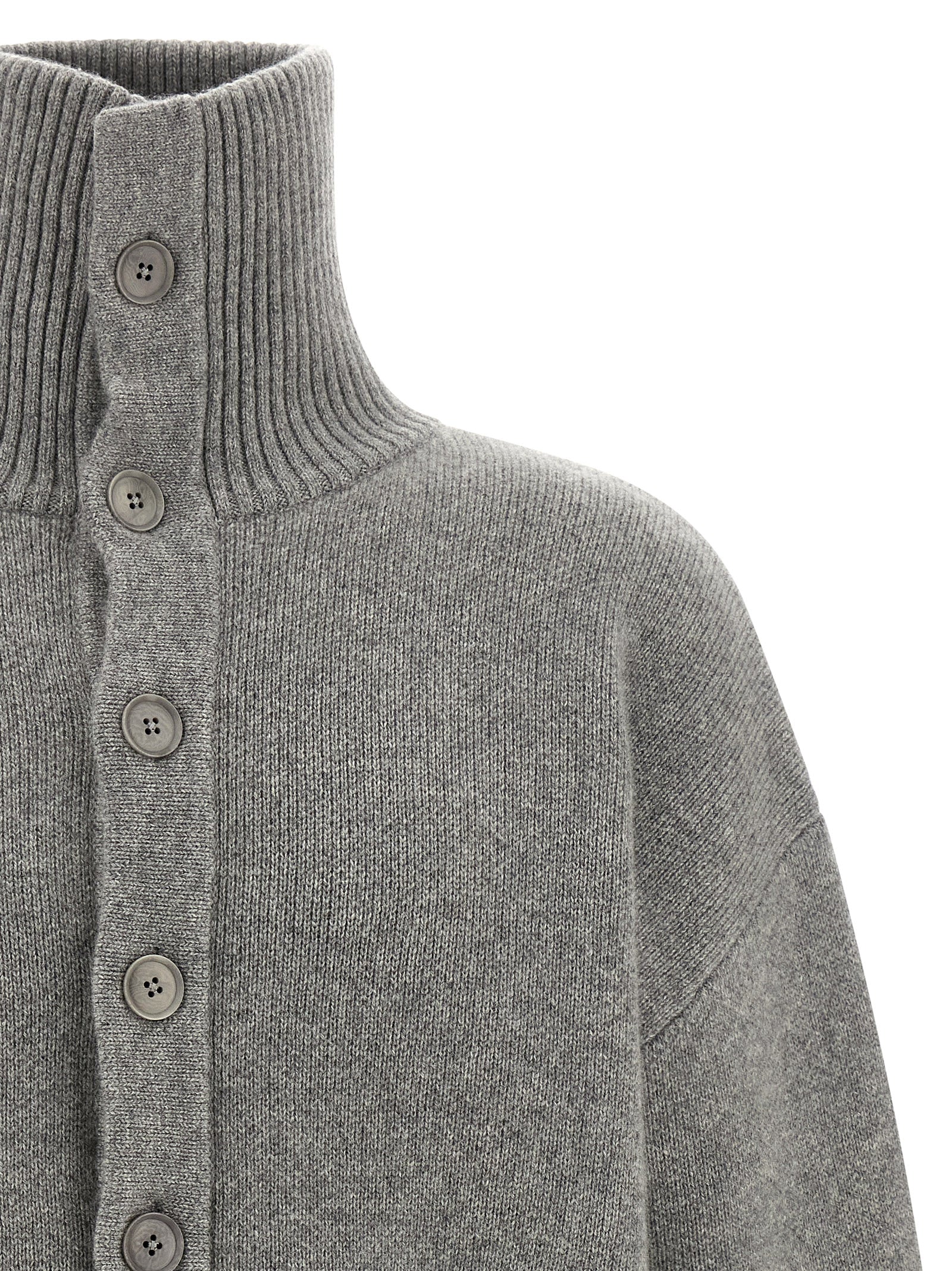 Gray Cashmere Cardigan