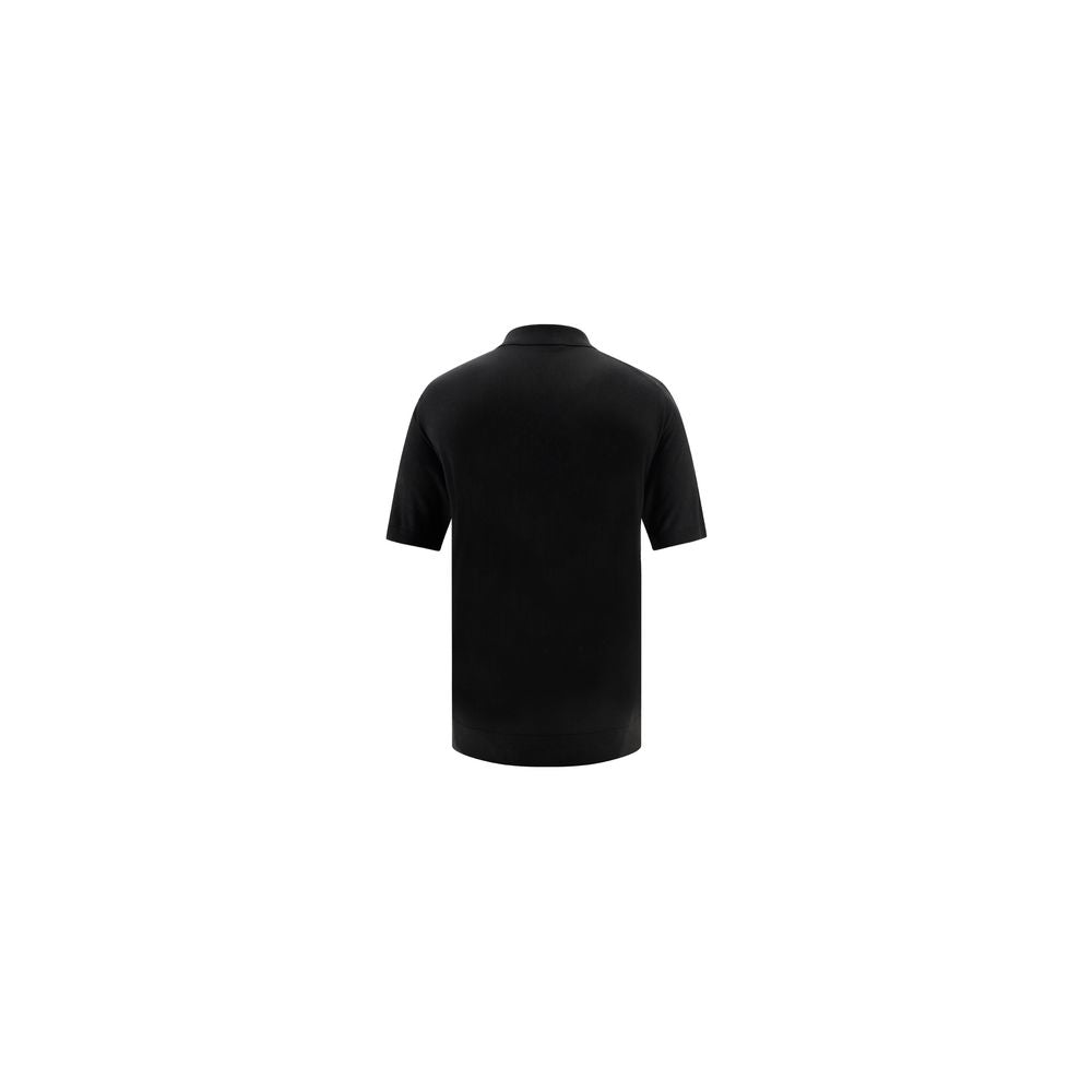 Black Wool Oves Aries Polo Shirt