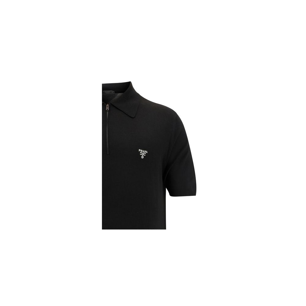 Black Wool Oves Aries Polo Shirt