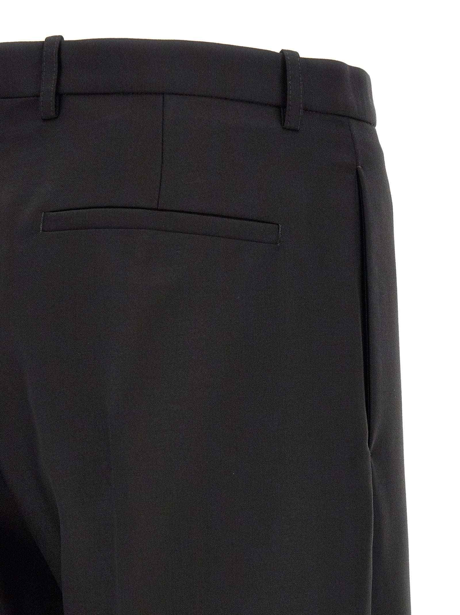 Black Virgin Wool Dress Pants