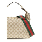 Beige Fabric Shoulder Bag