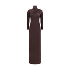 Brown Viscose Casual Dress