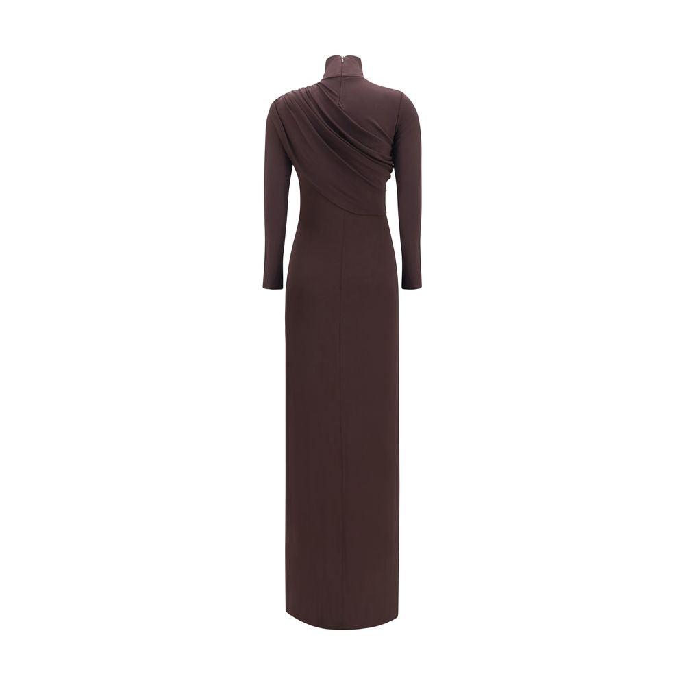 Brown Viscose Casual Dress
