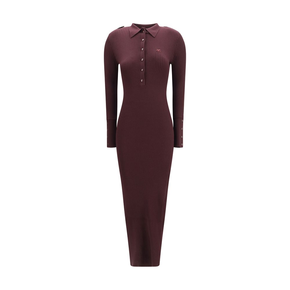 Bordeaux Viscose Casual Dress