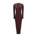Bordeaux Viscose Casual Dress