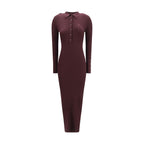 Bordeaux Viscose Casual Dress