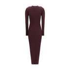 Bordeaux Viscose Casual Dress