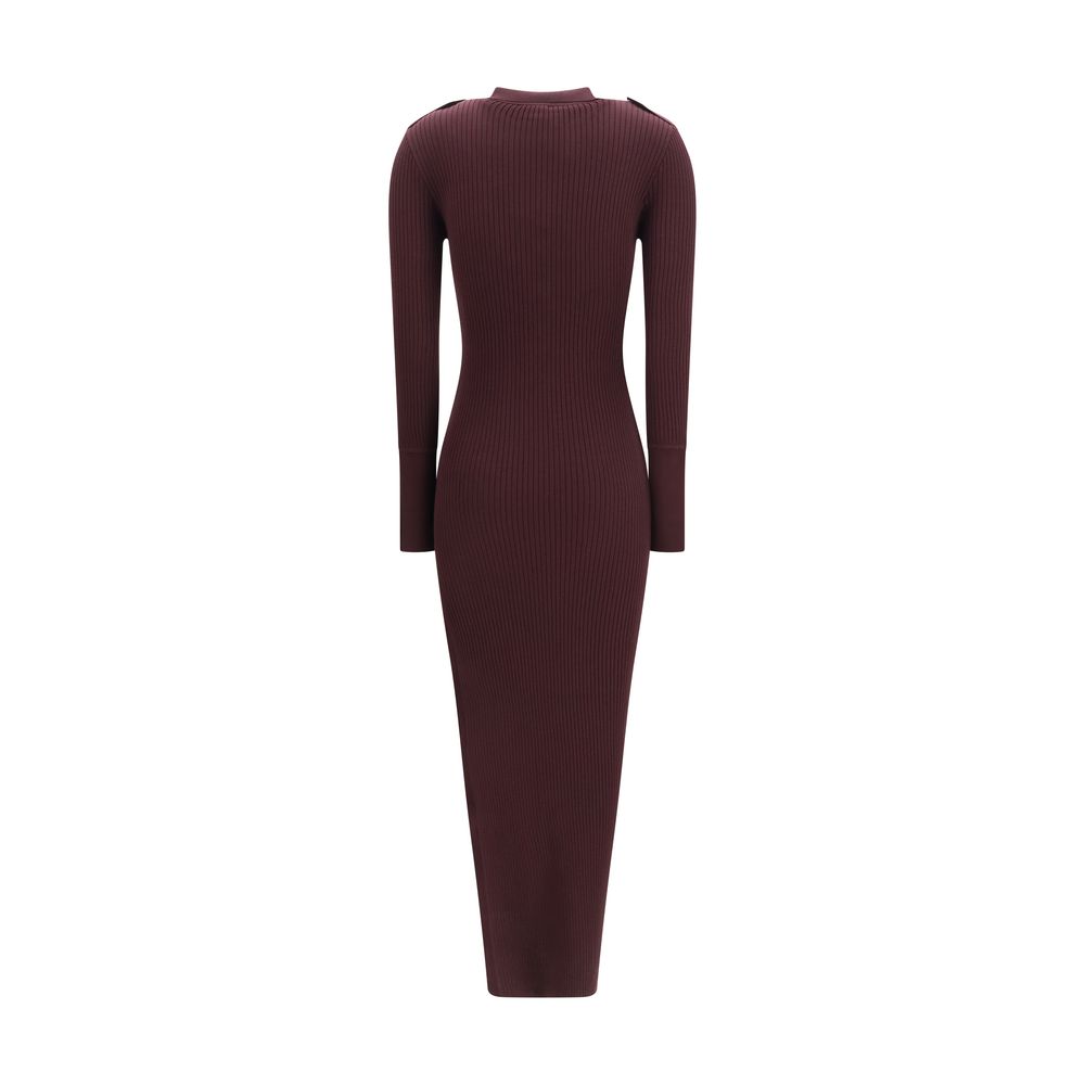 Bordeaux Viscose Casual Dress