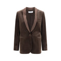 Brown Cotton Blazer