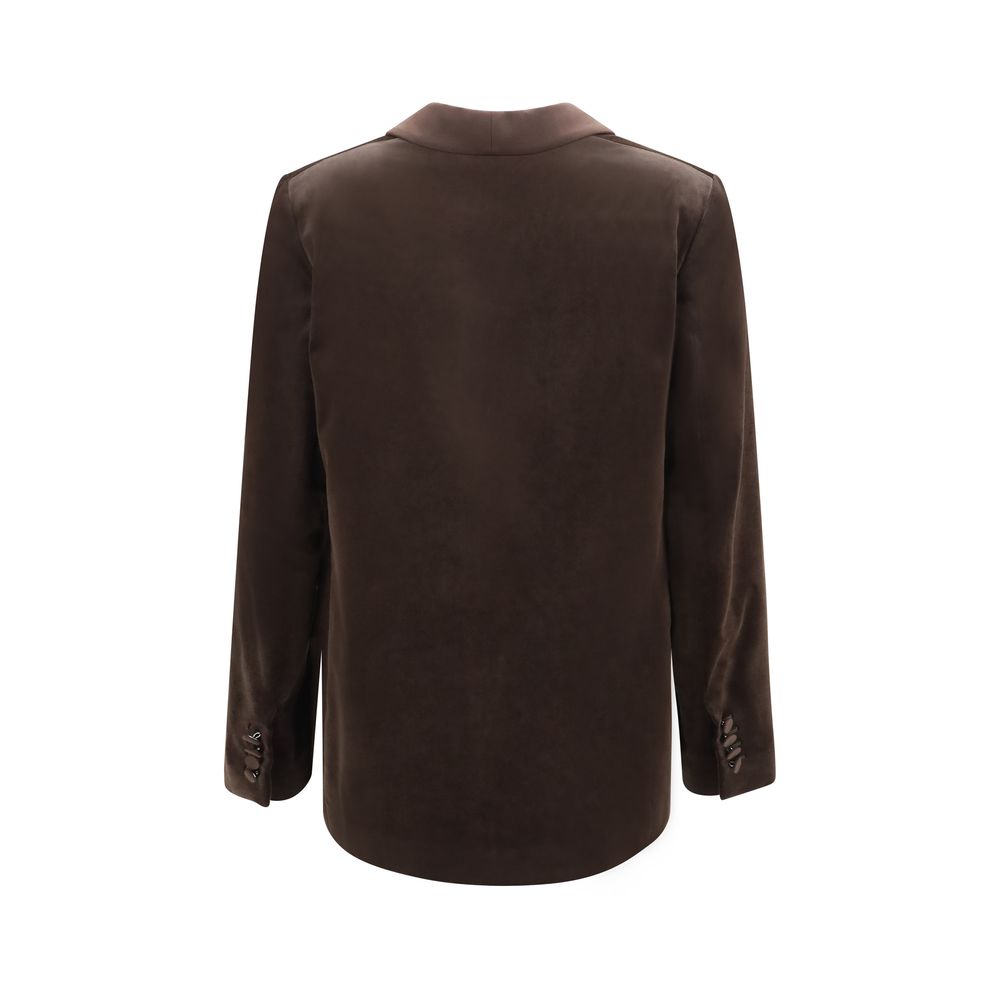 Brown Cotton Blazer