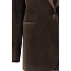 Brown Cotton Blazer