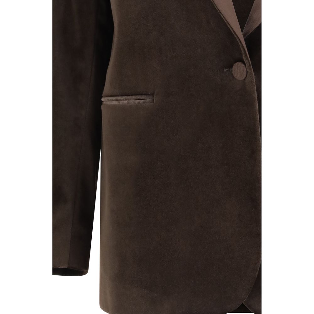 Brown Cotton Blazer