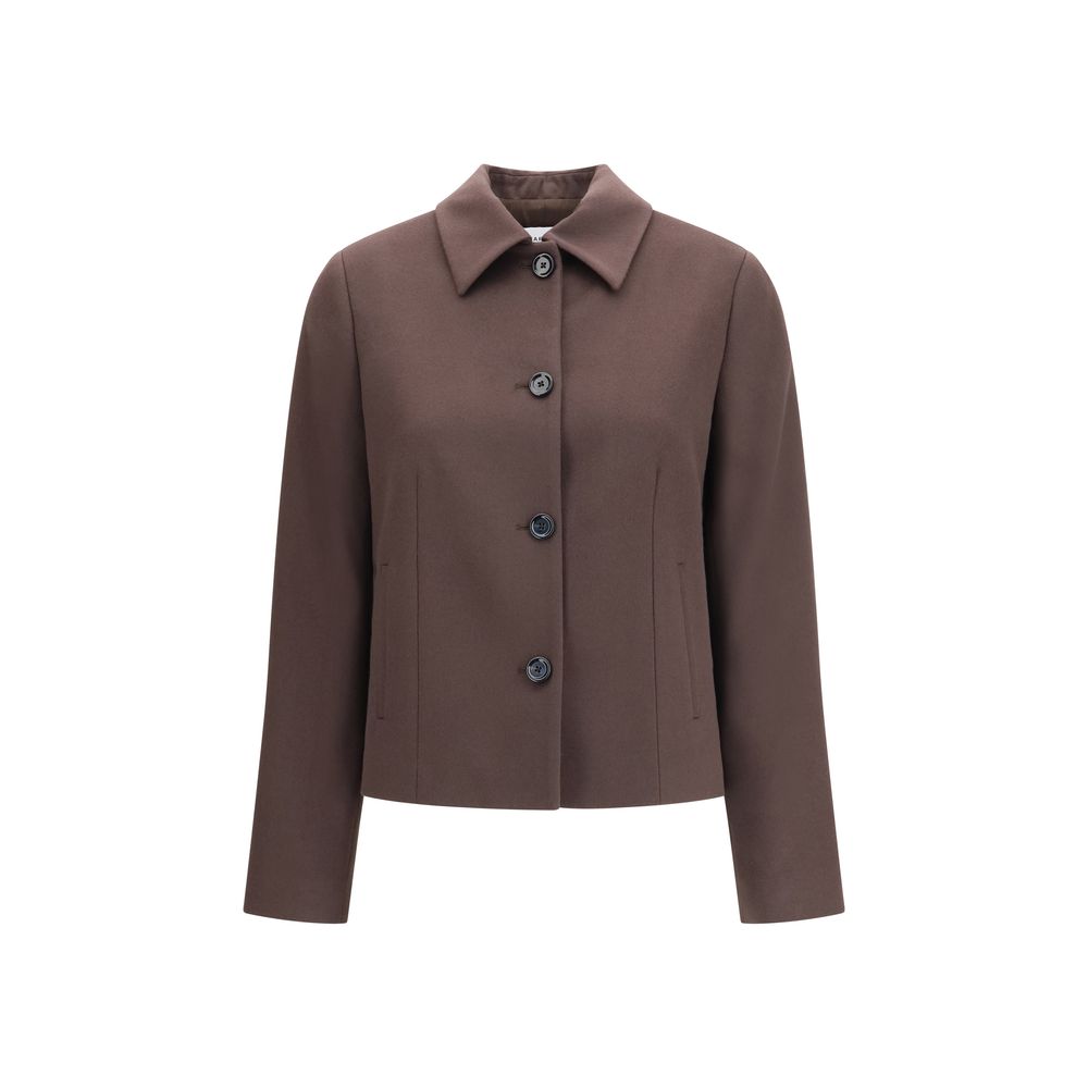 Brown Wool Oves Aries Full-Length Jacket