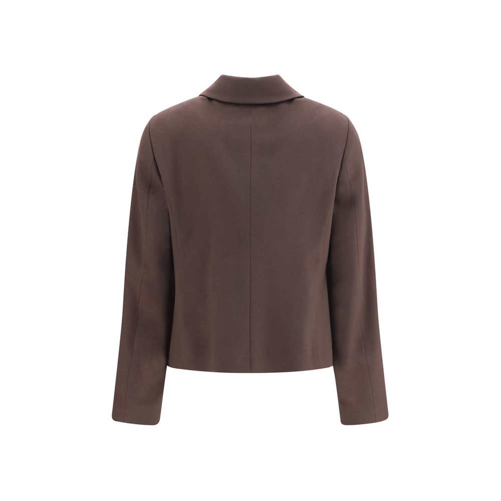 Brown Wool Oves Aries Full-Length Jacket