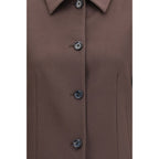 Brown Wool Oves Aries Full-Length Jacket