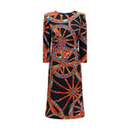 Multicolor Silk Cocktail Dress