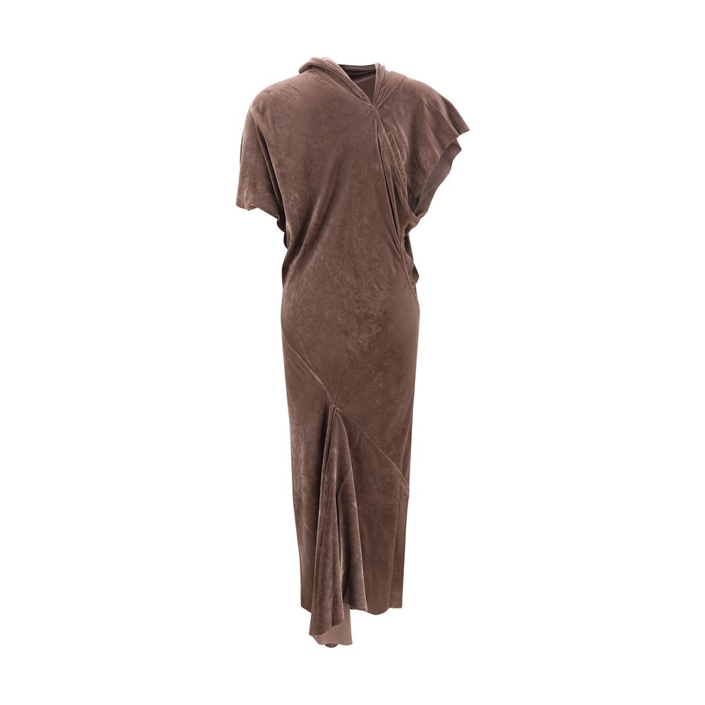 Brown Viscose Cocktail Dress