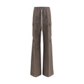 Brown Ramie Cargo Pants