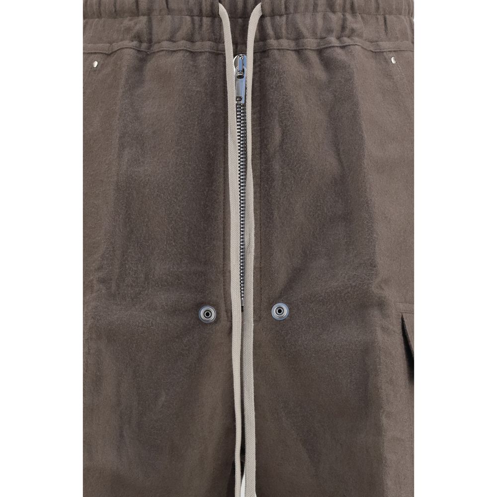Brown Ramie Cargo Pants