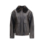Brown Calf Leather Bos Taurus Bomber