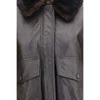 Brown Calf Leather Bos Taurus Bomber
