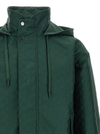 Bicolor Cotton Shell Jacket