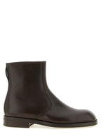 Brown Lamb Leather Ankle Boots