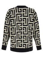 Bicolor Merino Wool Cardigan