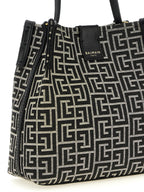 Bicolor Cotton Shoulder Bag